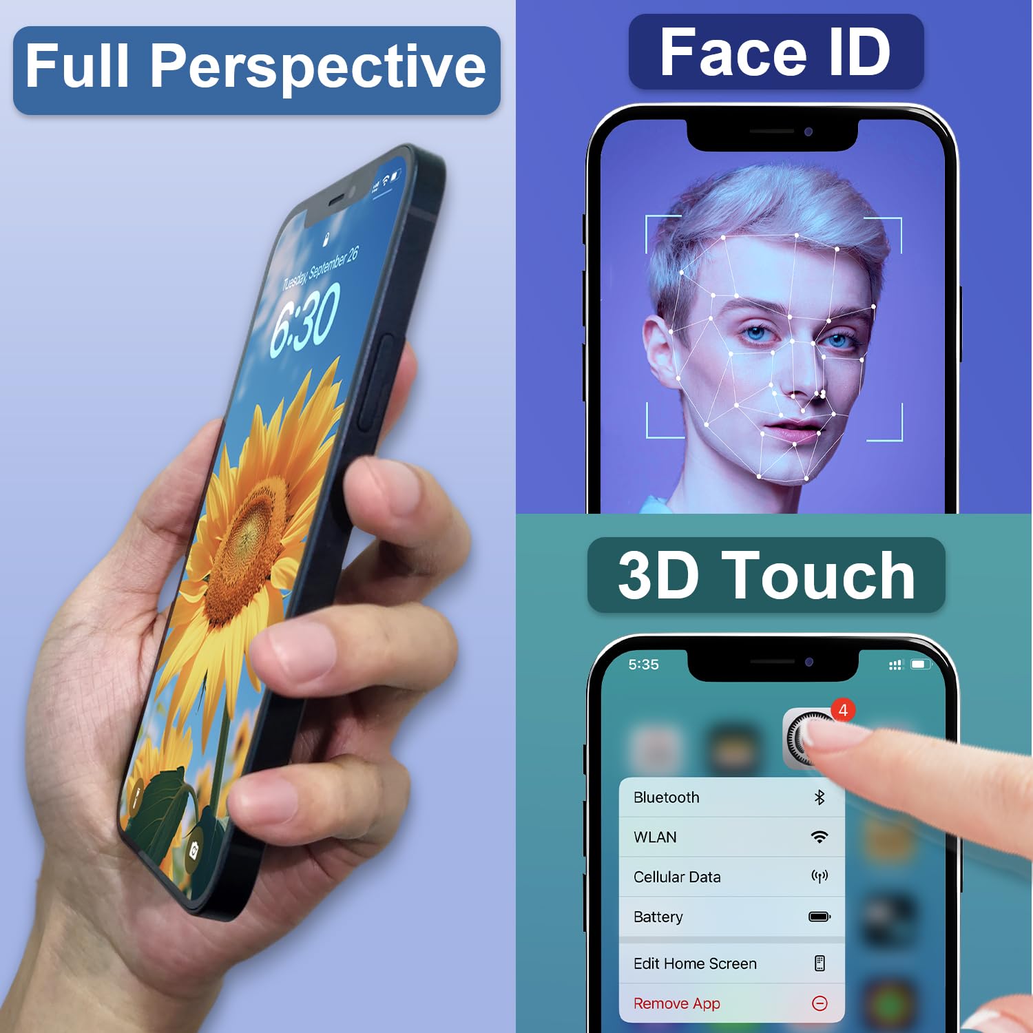 Amazon.co.jp: Brinonac iPhone 14 Pro Max スクリーン交換キット、6.7